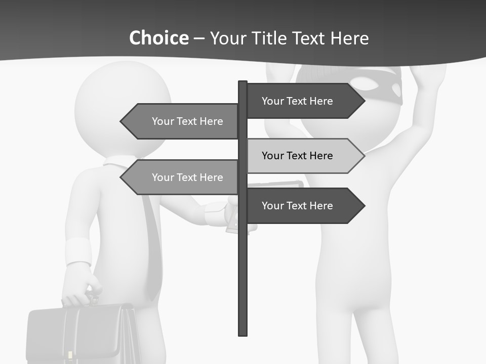 Isolated Render White PowerPoint Template