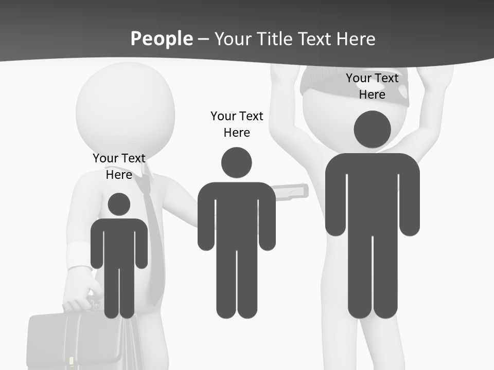 Isolated Render White PowerPoint Template