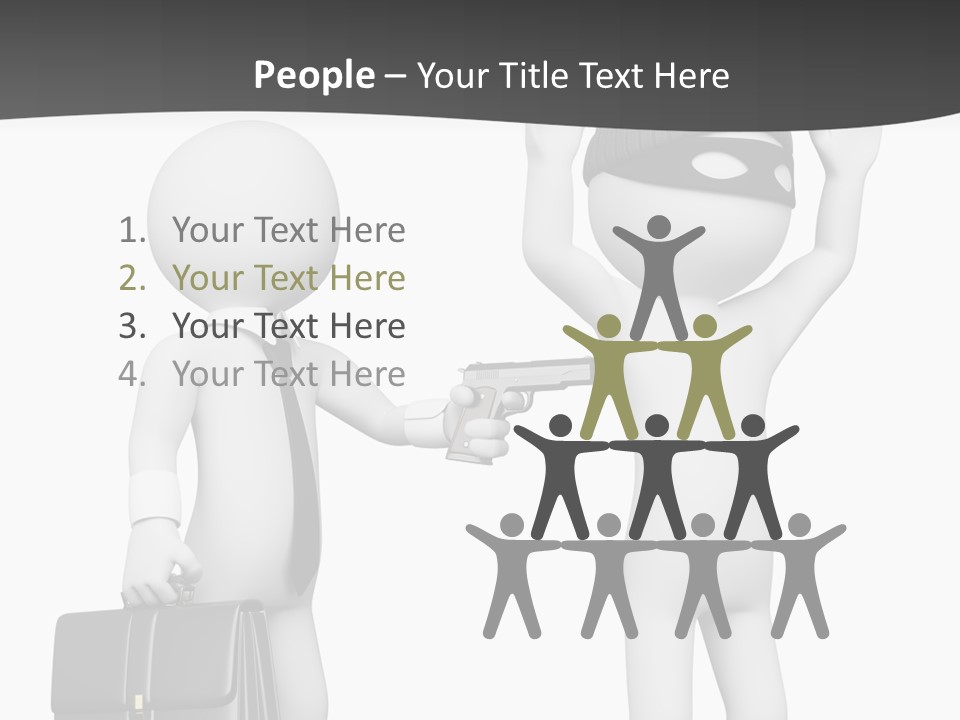 Isolated Render White PowerPoint Template