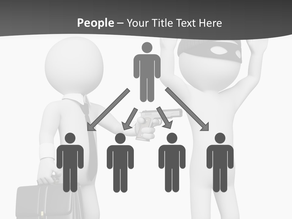 Isolated Render White PowerPoint Template