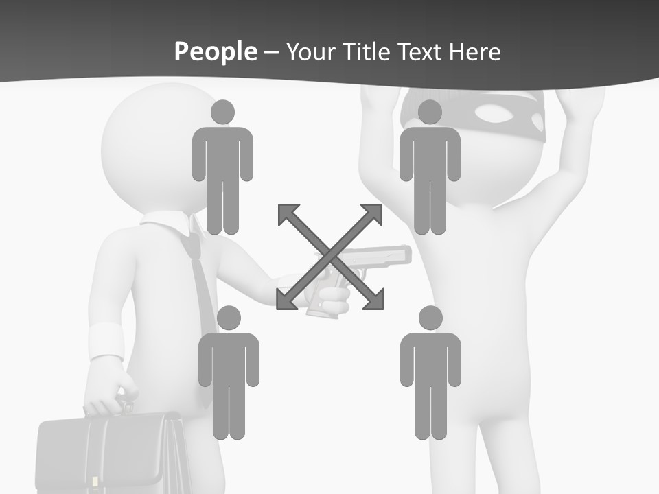 Isolated Render White PowerPoint Template