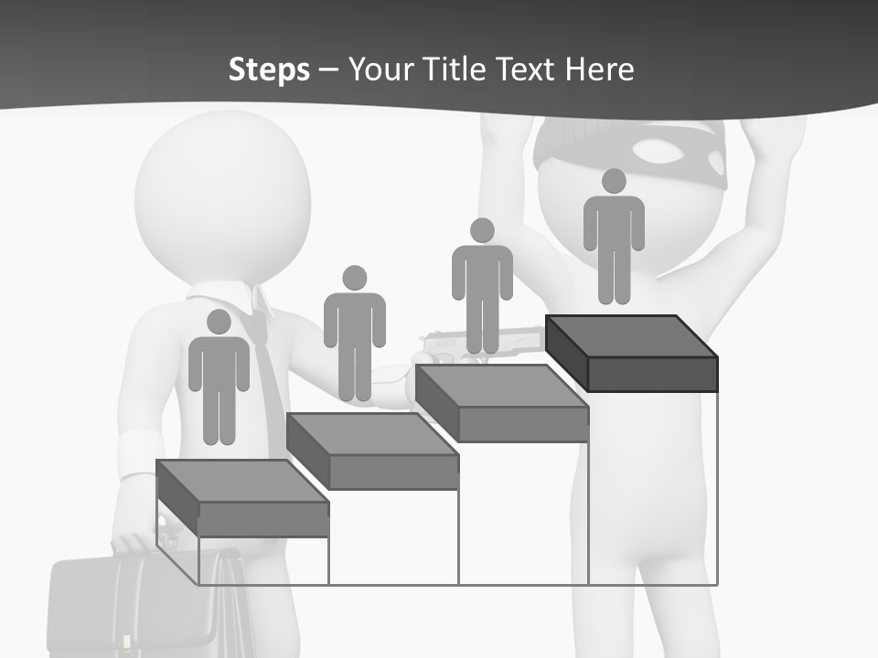 Isolated Render White PowerPoint Template