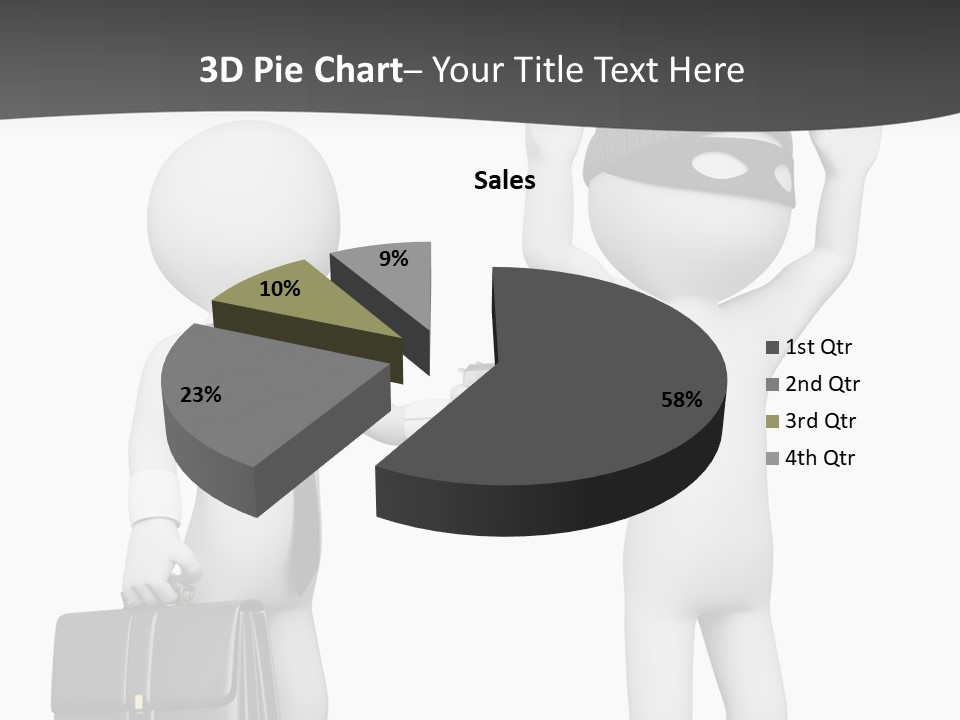 Isolated Render White PowerPoint Template