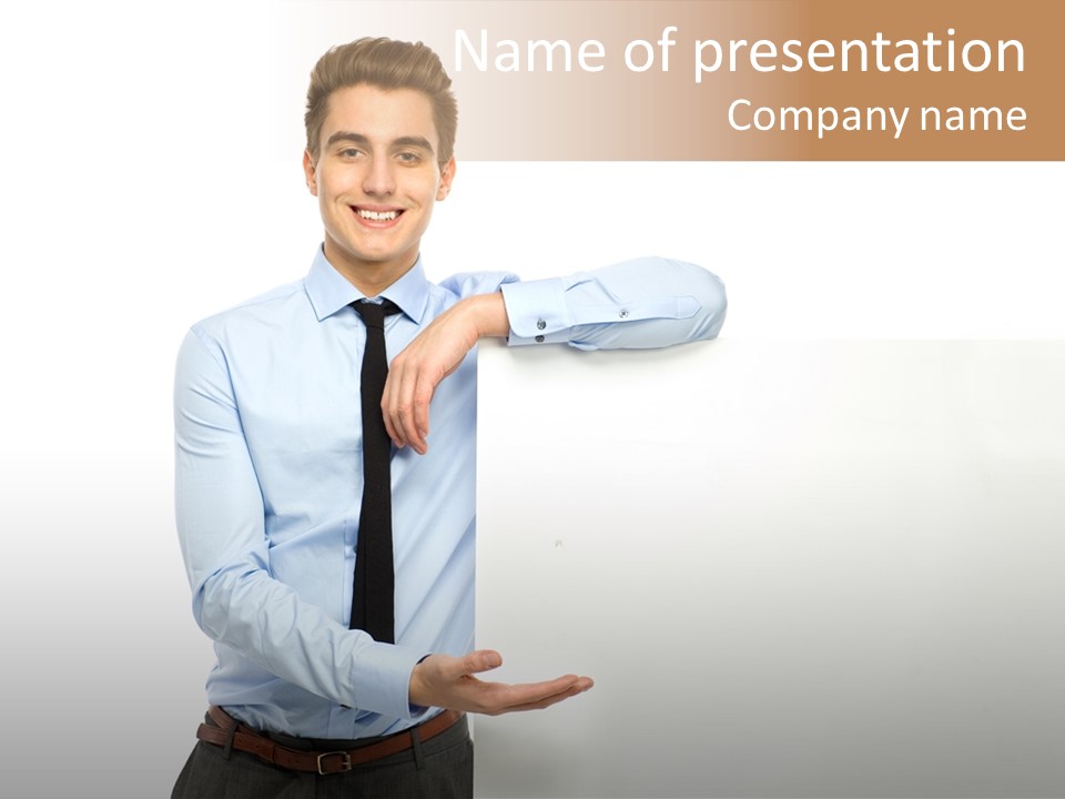 People Toothy Businessman PowerPoint Template