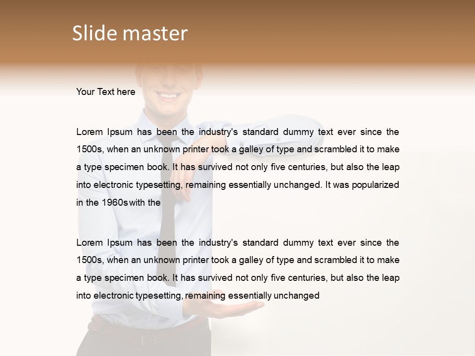 People Toothy Businessman PowerPoint Template