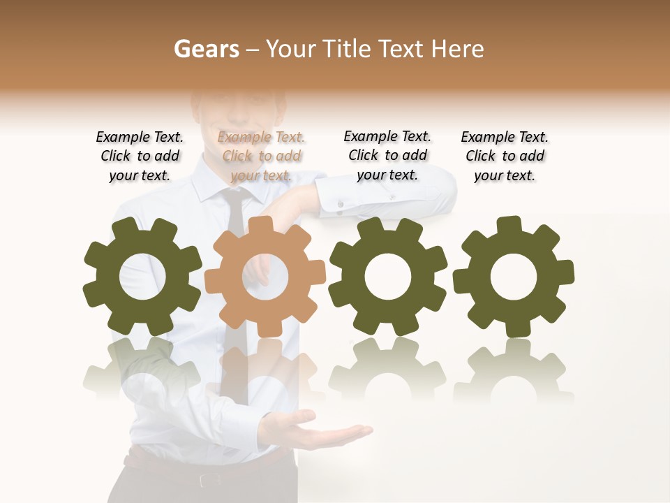 People Toothy Businessman PowerPoint Template