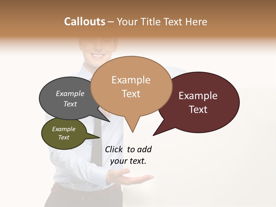 People Toothy Businessman PowerPoint Template