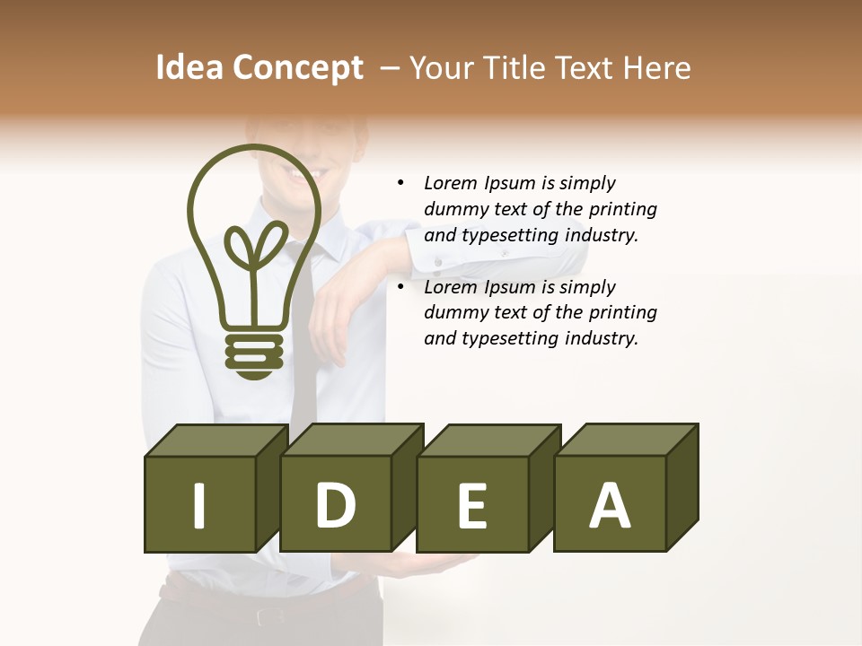 People Toothy Businessman PowerPoint Template