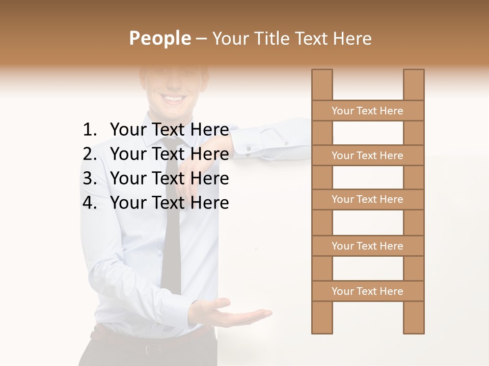 People Toothy Businessman PowerPoint Template