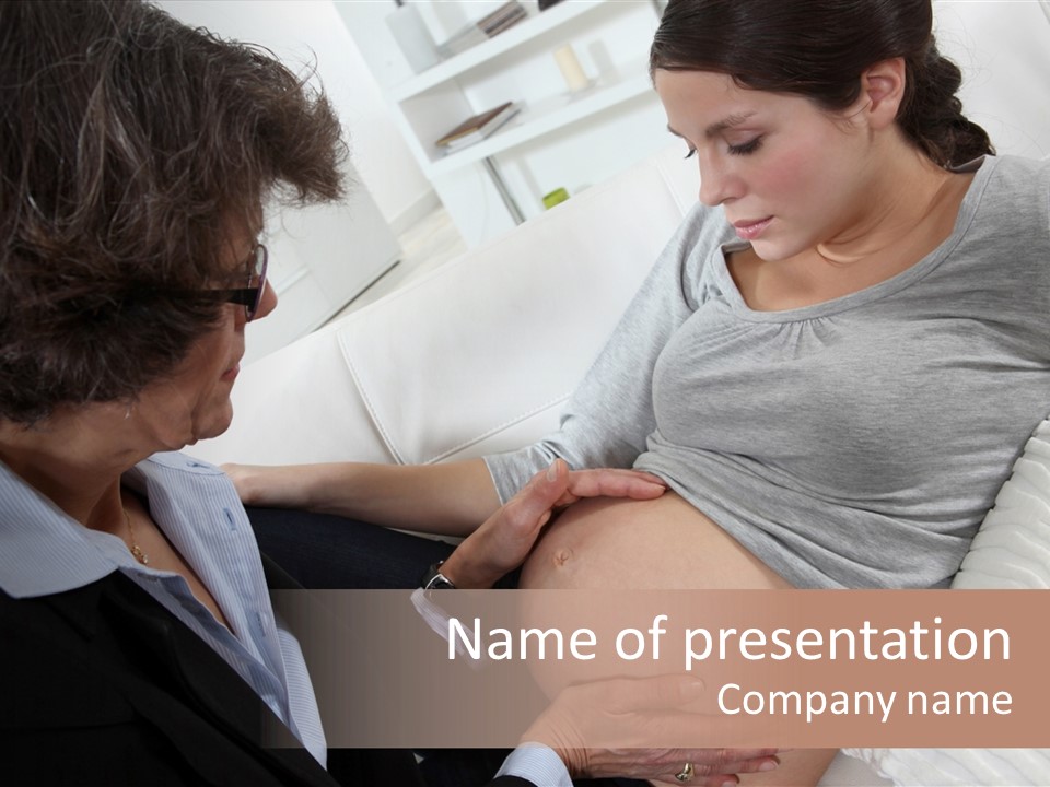 Check Up Delivery Caucasians PowerPoint Template