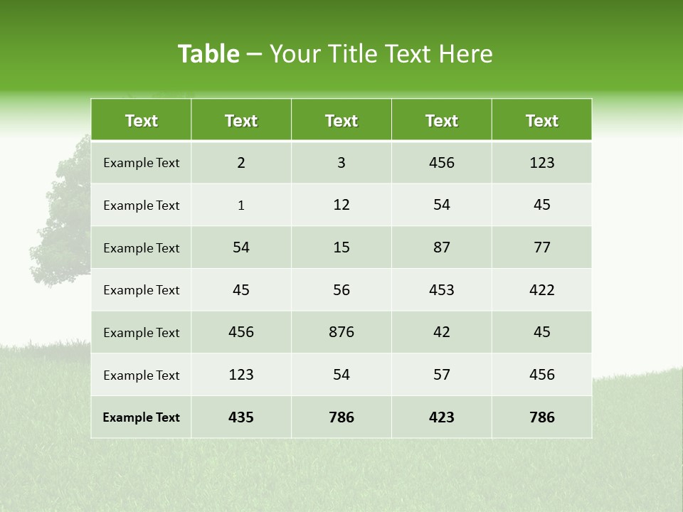 Meadow Sunlight One PowerPoint Template