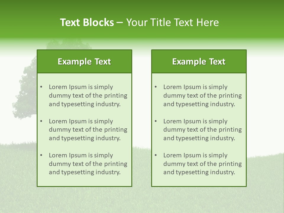 Meadow Sunlight One PowerPoint Template