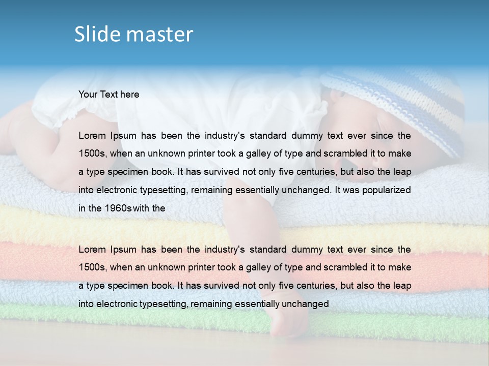 Nappy Caucasian Family PowerPoint Template