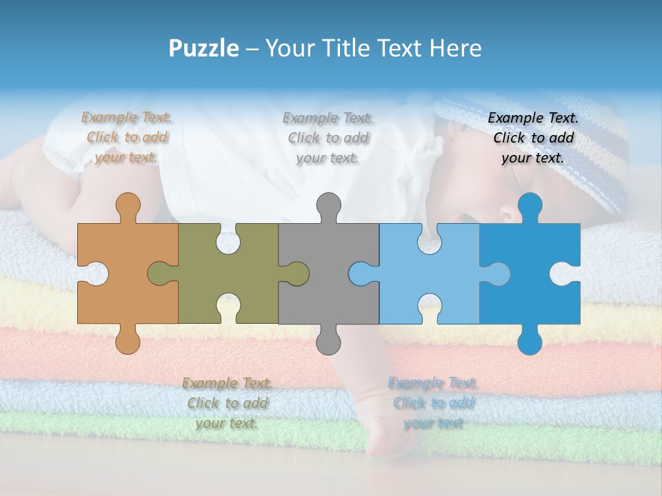 Nappy Caucasian Family PowerPoint Template