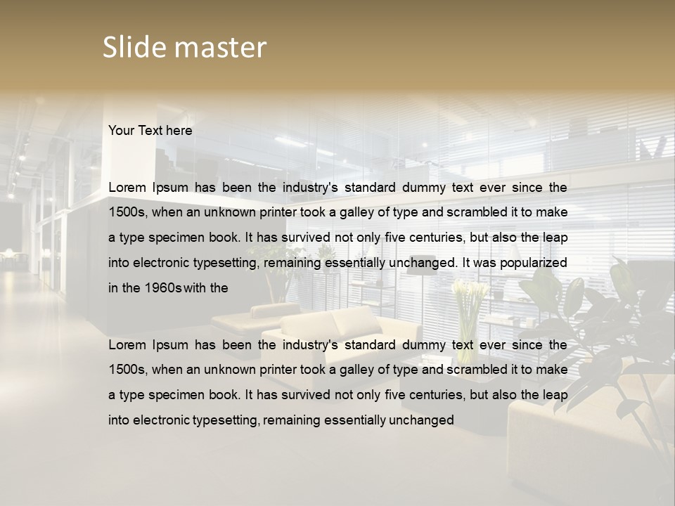 Style Comfortable Chair PowerPoint Template