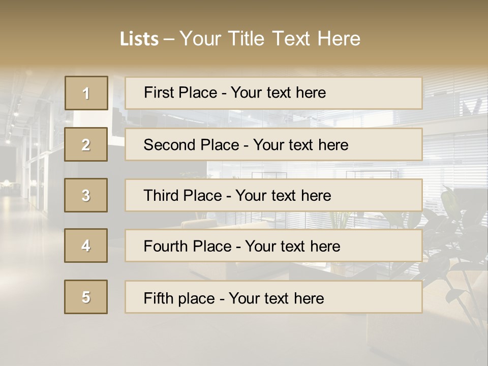 Style Comfortable Chair PowerPoint Template