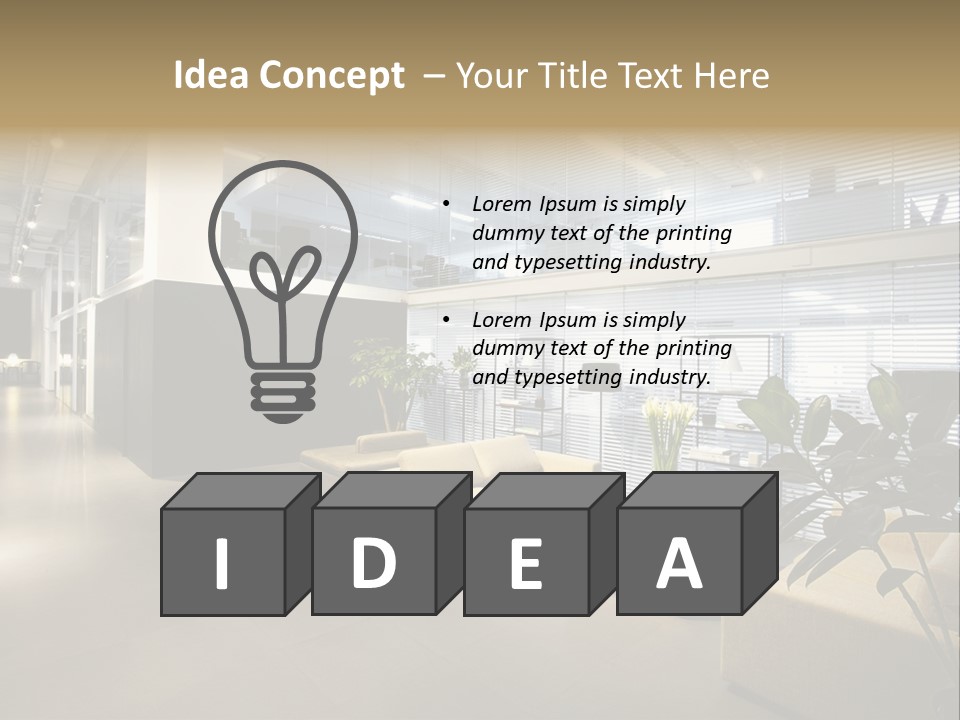 Style Comfortable Chair PowerPoint Template