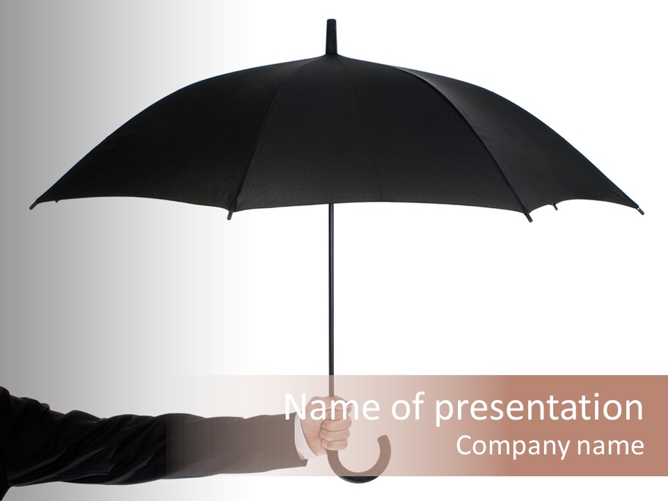 Parasol Symbol Elegant PowerPoint Template