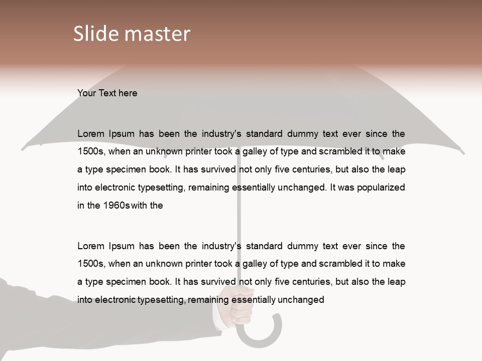 Parasol Symbol Elegant PowerPoint Template