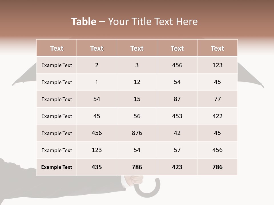 Parasol Symbol Elegant PowerPoint Template