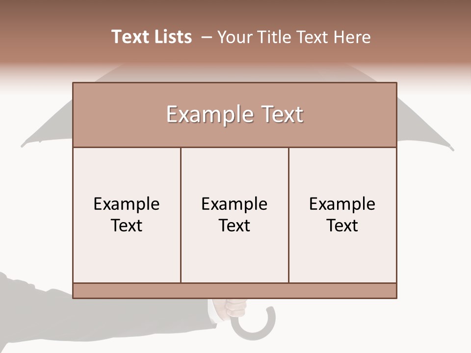 Parasol Symbol Elegant PowerPoint Template