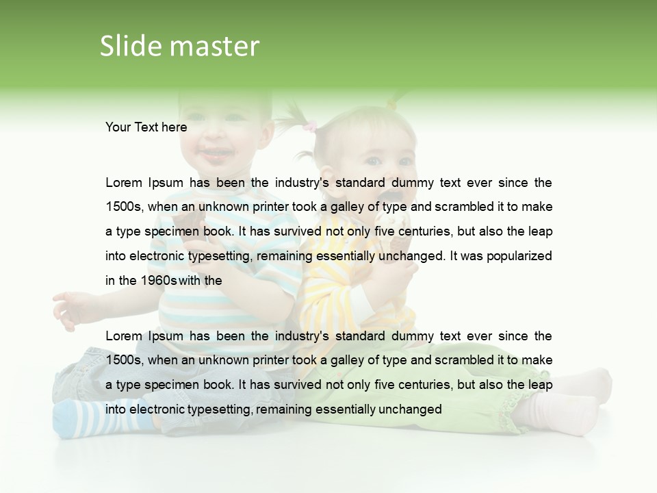 Green Cute Food PowerPoint Template
