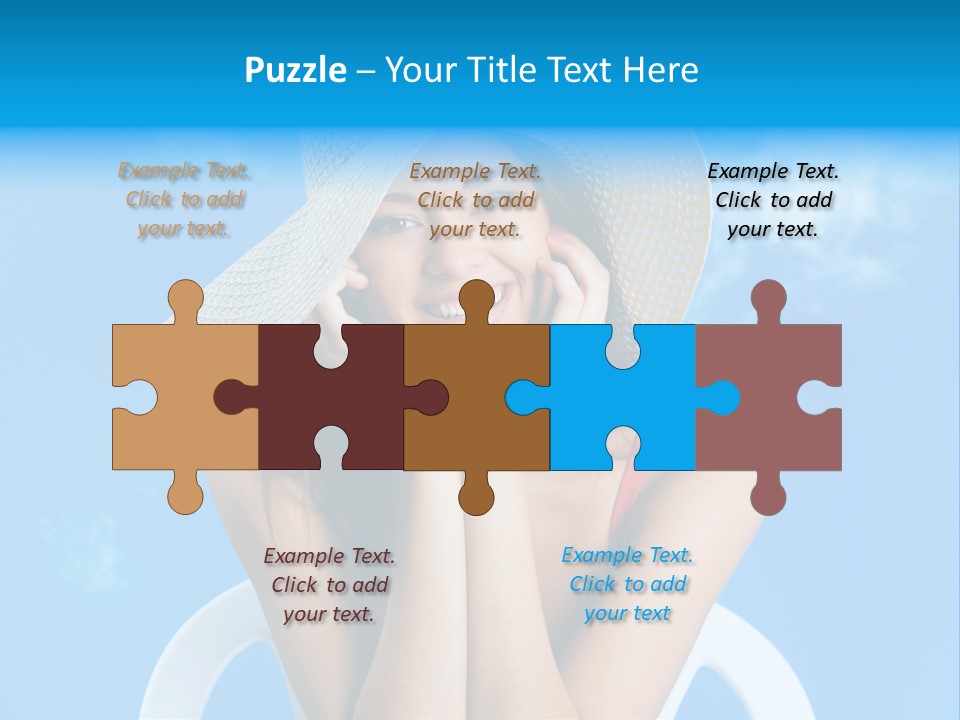 Summer Portrait Bathing Suit PowerPoint Template