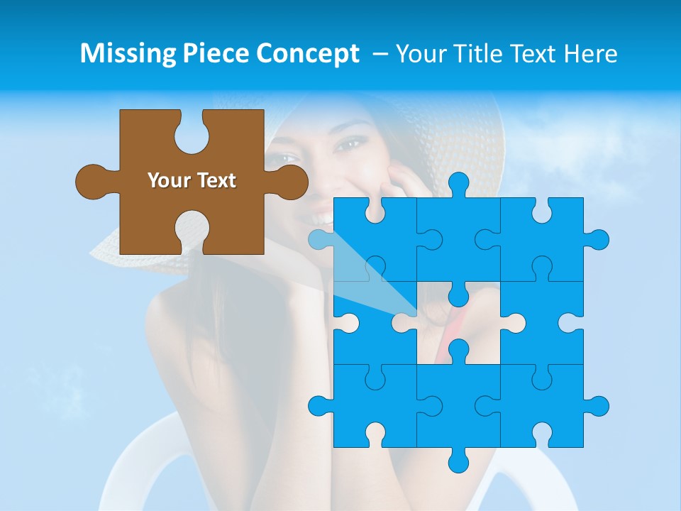 Summer Portrait Bathing Suit PowerPoint Template