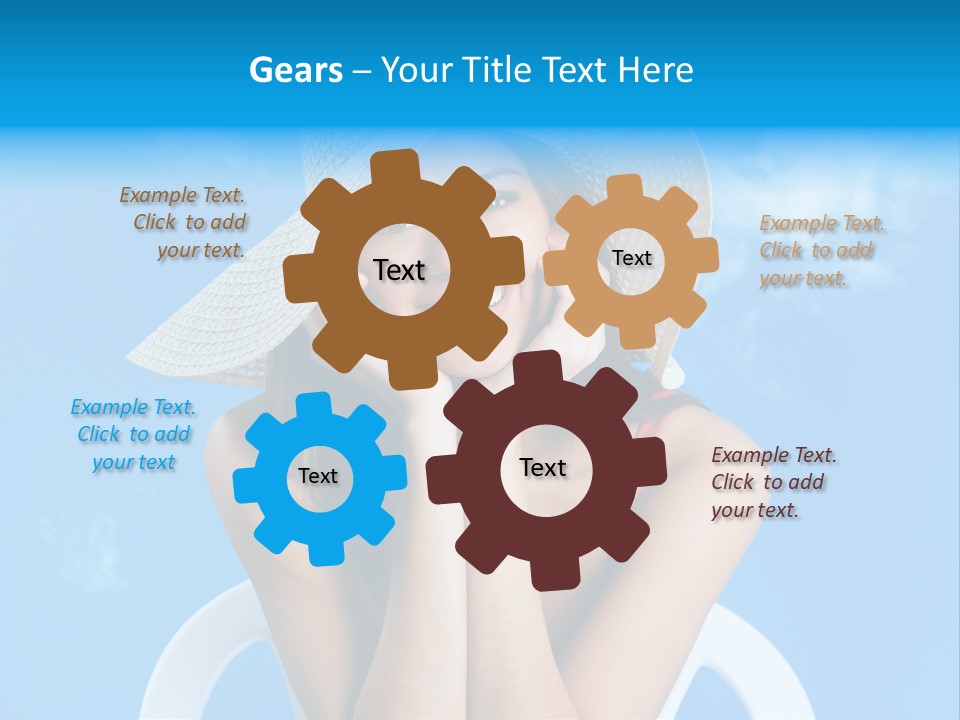 Summer Portrait Bathing Suit PowerPoint Template