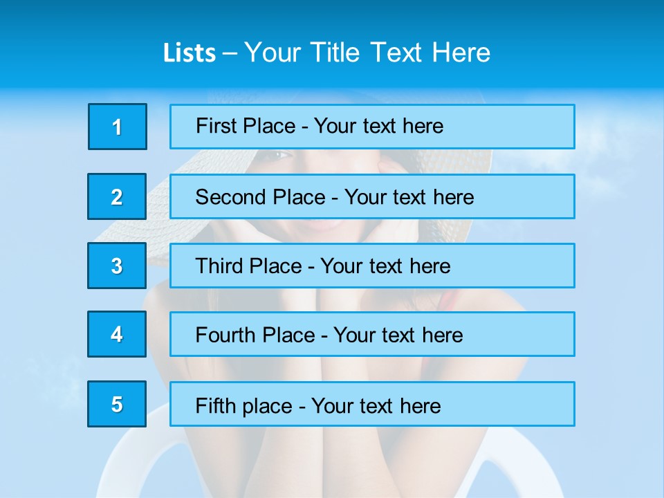 Summer Portrait Bathing Suit PowerPoint Template