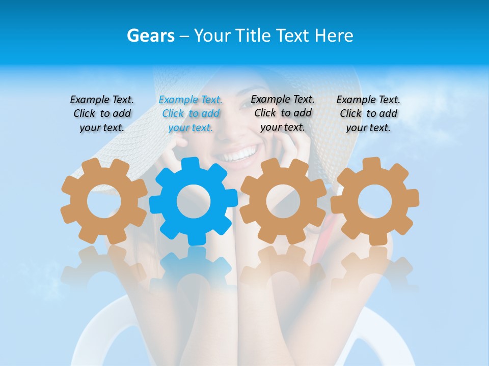 Summer Portrait Bathing Suit PowerPoint Template