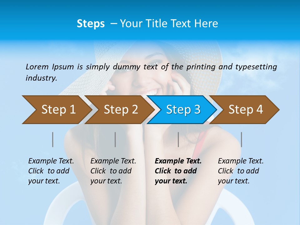 Summer Portrait Bathing Suit PowerPoint Template