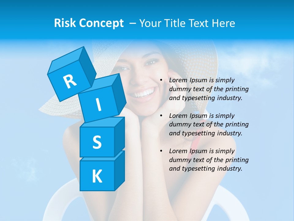 Summer Portrait Bathing Suit PowerPoint Template