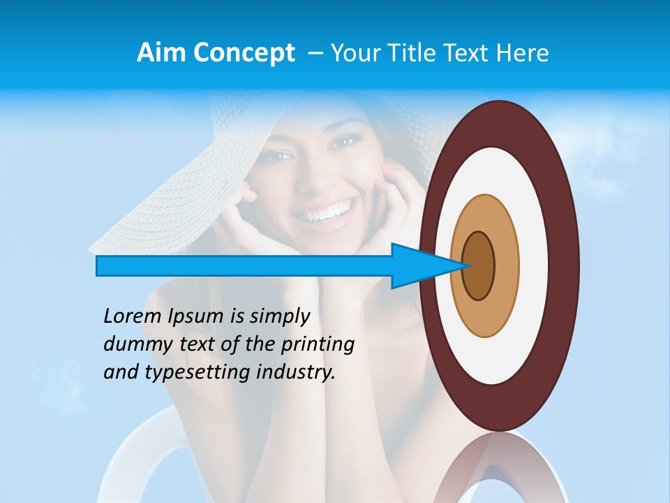 Summer Portrait Bathing Suit PowerPoint Template