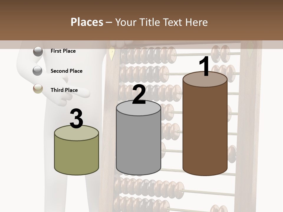 Wooden Mathematics Graphic PowerPoint Template
