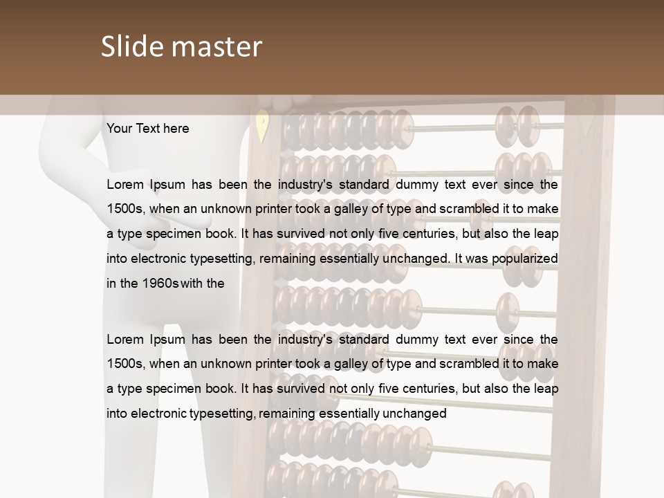 Wooden Mathematics Graphic PowerPoint Template