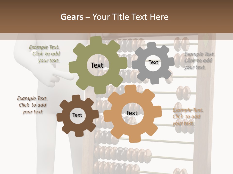 Wooden Mathematics Graphic PowerPoint Template