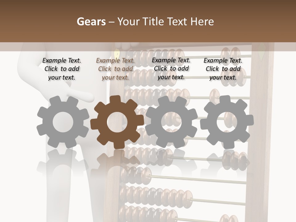 Wooden Mathematics Graphic PowerPoint Template