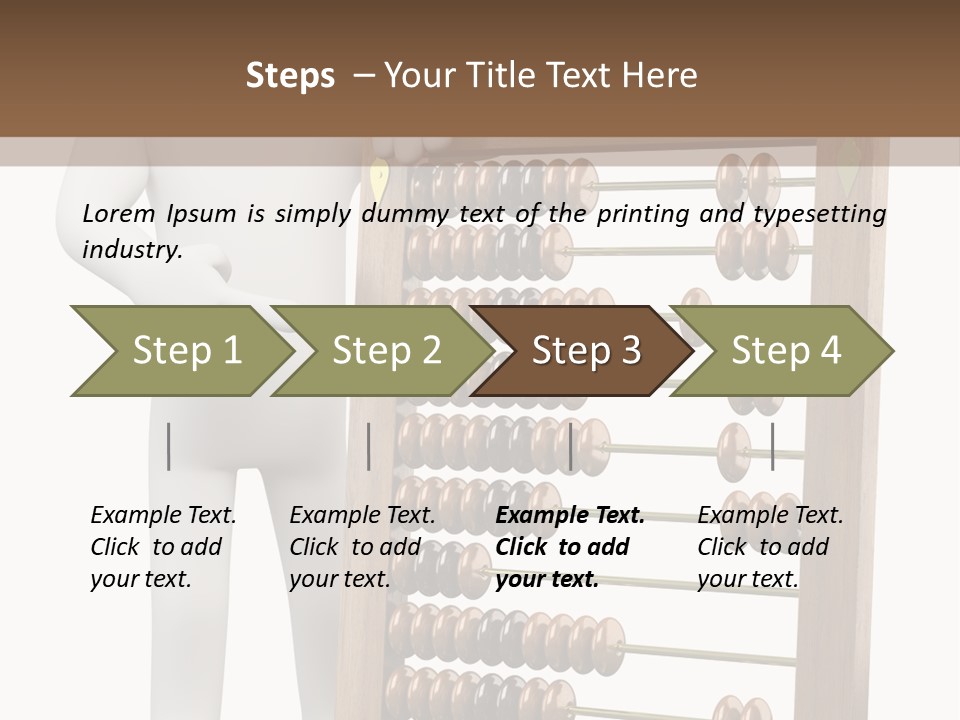 Wooden Mathematics Graphic PowerPoint Template