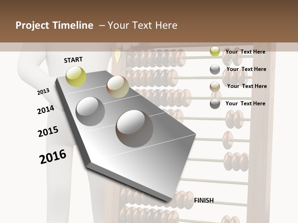 Wooden Mathematics Graphic PowerPoint Template