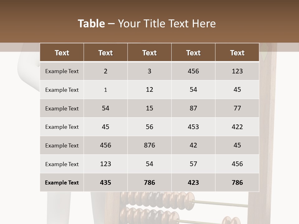 Wooden Mathematics Graphic PowerPoint Template