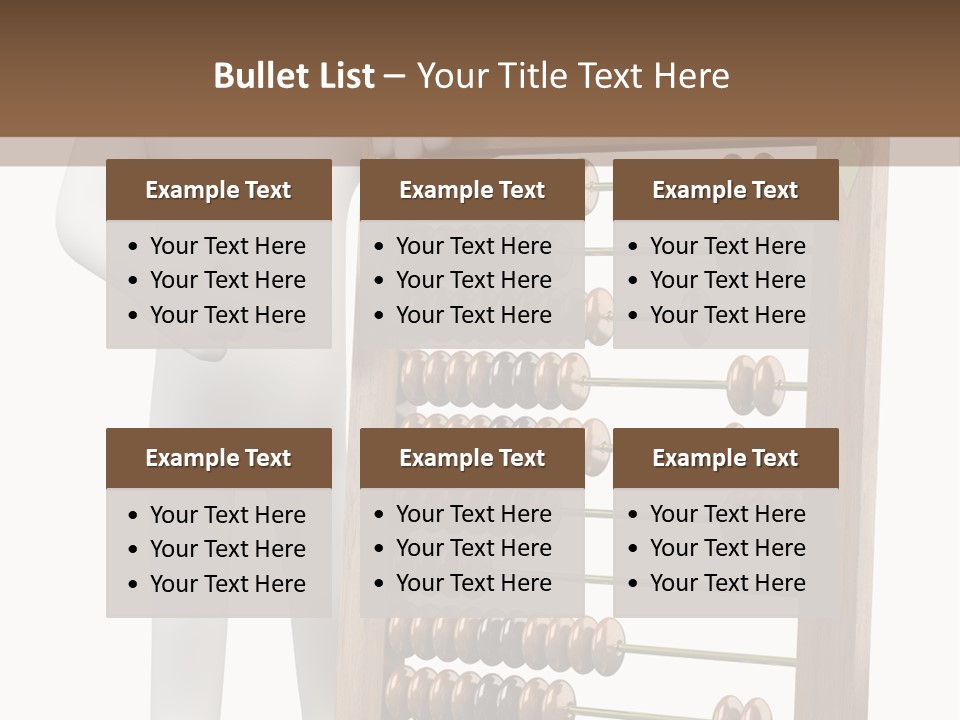 Wooden Mathematics Graphic PowerPoint Template