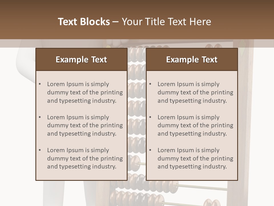 Wooden Mathematics Graphic PowerPoint Template