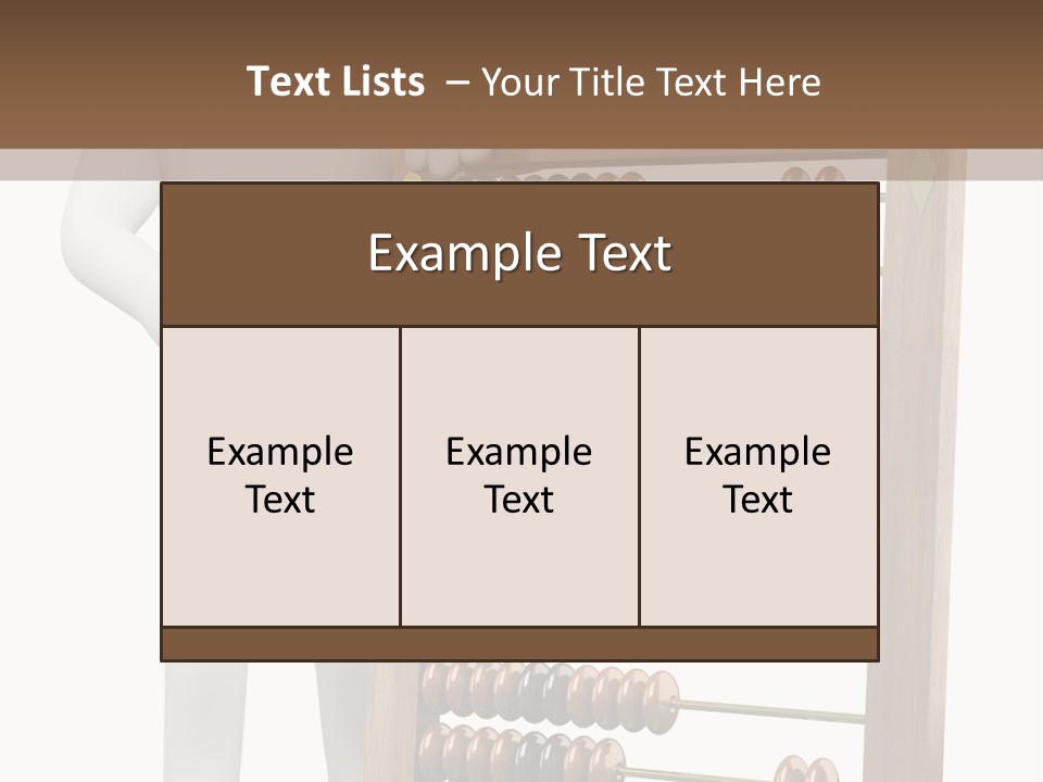Wooden Mathematics Graphic PowerPoint Template