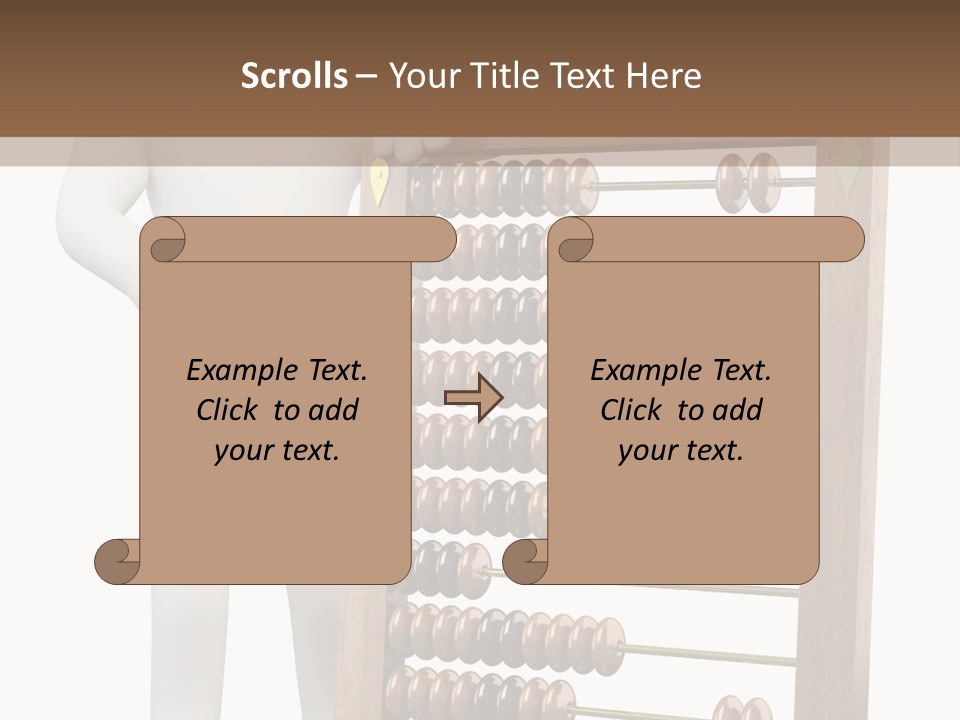 Wooden Mathematics Graphic PowerPoint Template