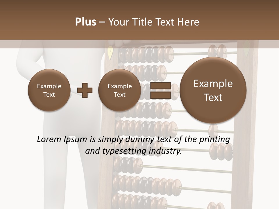 Wooden Mathematics Graphic PowerPoint Template