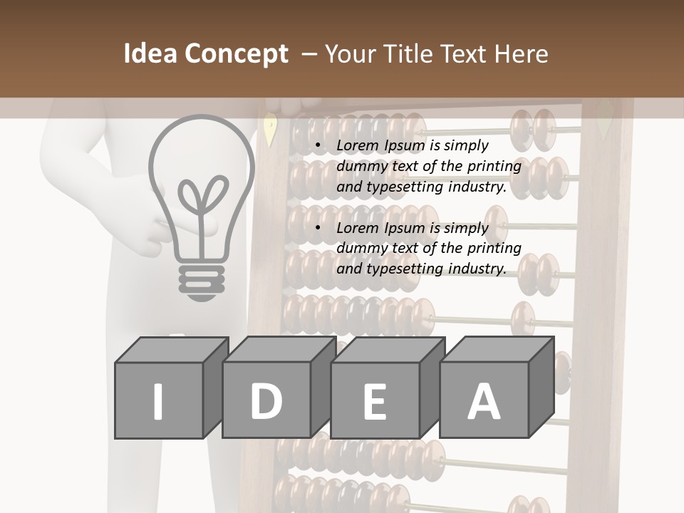 Wooden Mathematics Graphic PowerPoint Template