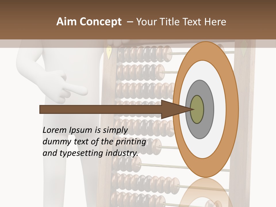 Wooden Mathematics Graphic PowerPoint Template