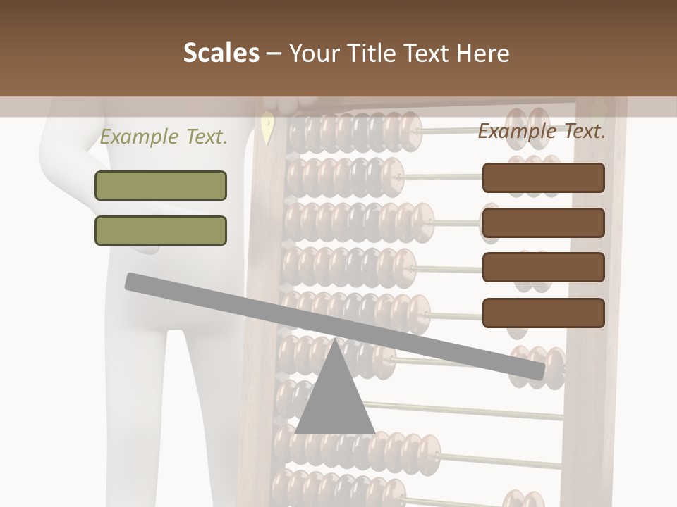 Wooden Mathematics Graphic PowerPoint Template