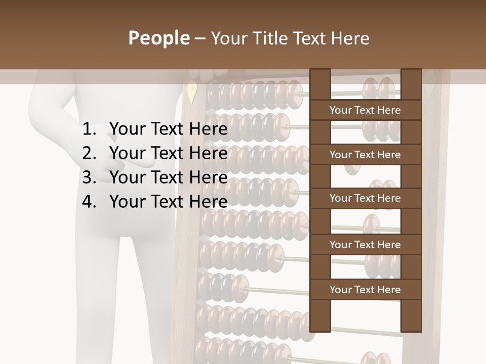 Wooden Mathematics Graphic PowerPoint Template